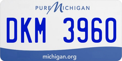 MI license plate DKM3960