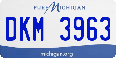 MI license plate DKM3963