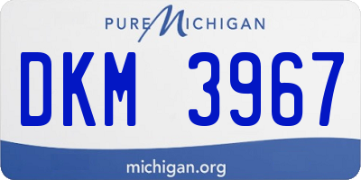 MI license plate DKM3967