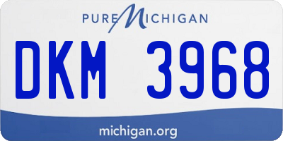MI license plate DKM3968