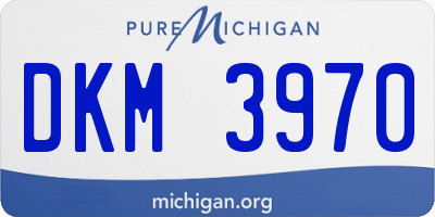 MI license plate DKM3970