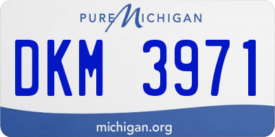 MI license plate DKM3971