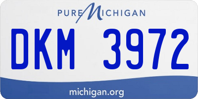MI license plate DKM3972