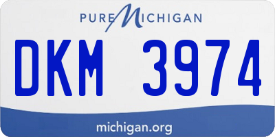 MI license plate DKM3974
