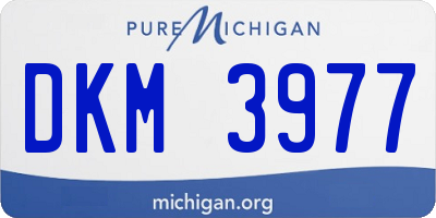 MI license plate DKM3977