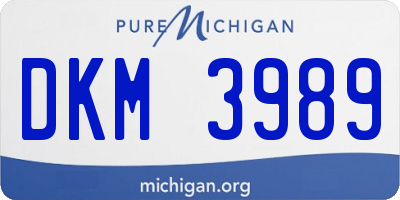 MI license plate DKM3989