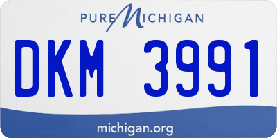 MI license plate DKM3991