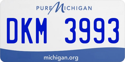 MI license plate DKM3993