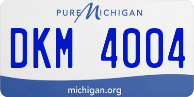 MI license plate DKM4004