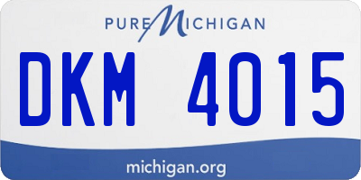 MI license plate DKM4015