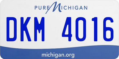 MI license plate DKM4016