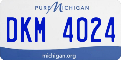 MI license plate DKM4024