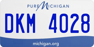 MI license plate DKM4028