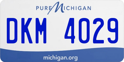 MI license plate DKM4029