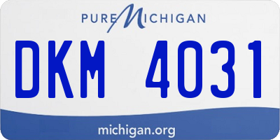 MI license plate DKM4031