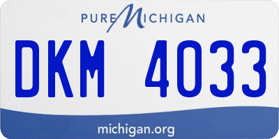 MI license plate DKM4033