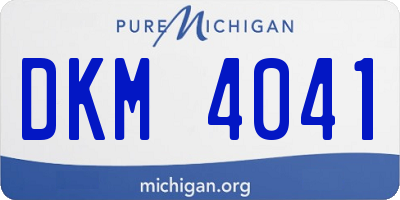 MI license plate DKM4041