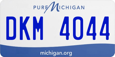 MI license plate DKM4044