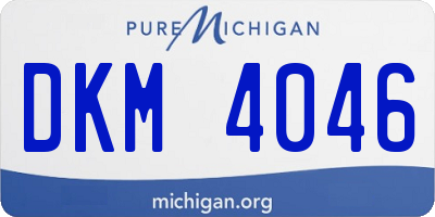 MI license plate DKM4046