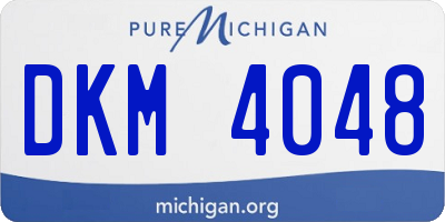 MI license plate DKM4048