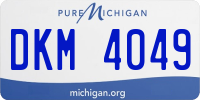 MI license plate DKM4049