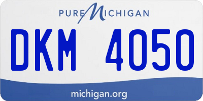 MI license plate DKM4050
