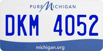 MI license plate DKM4052