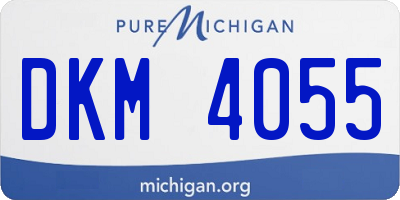 MI license plate DKM4055
