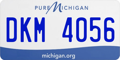 MI license plate DKM4056