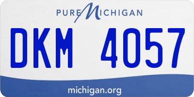 MI license plate DKM4057