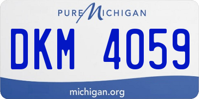 MI license plate DKM4059