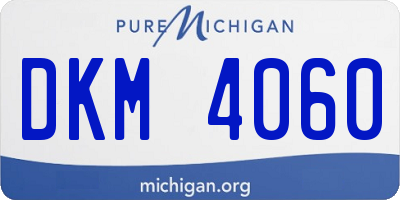 MI license plate DKM4060