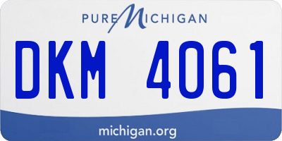 MI license plate DKM4061