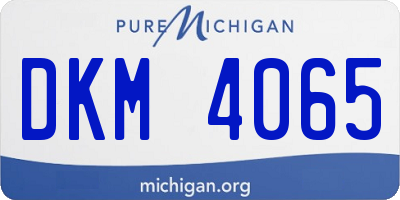 MI license plate DKM4065