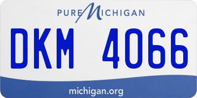 MI license plate DKM4066