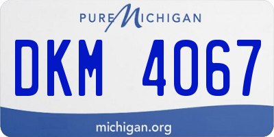 MI license plate DKM4067
