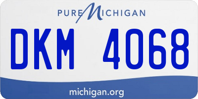 MI license plate DKM4068