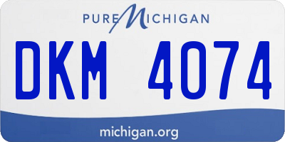 MI license plate DKM4074