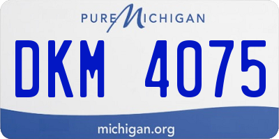 MI license plate DKM4075