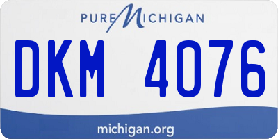 MI license plate DKM4076