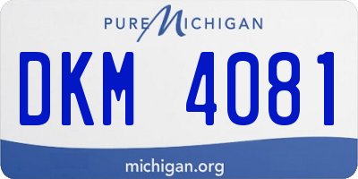 MI license plate DKM4081