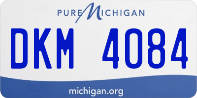 MI license plate DKM4084