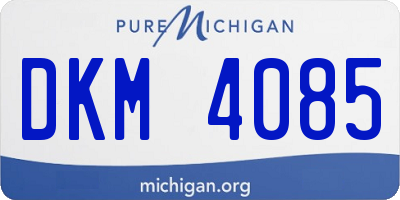 MI license plate DKM4085