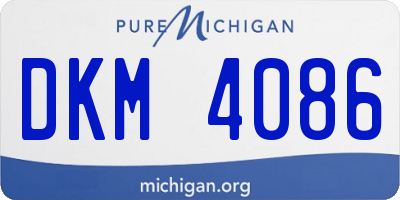 MI license plate DKM4086