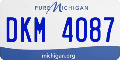 MI license plate DKM4087