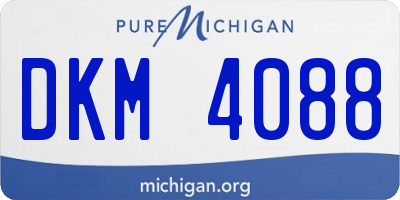MI license plate DKM4088