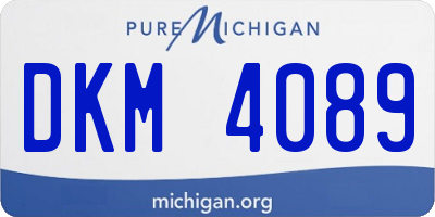 MI license plate DKM4089