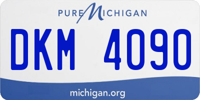 MI license plate DKM4090