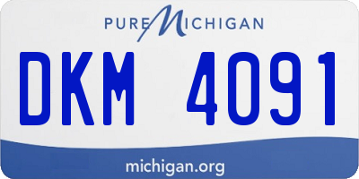 MI license plate DKM4091