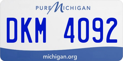 MI license plate DKM4092